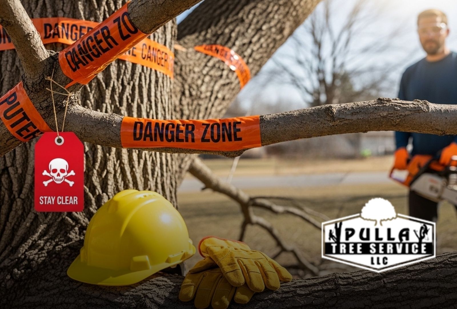 Residential property setup for a tree removal safety checklist