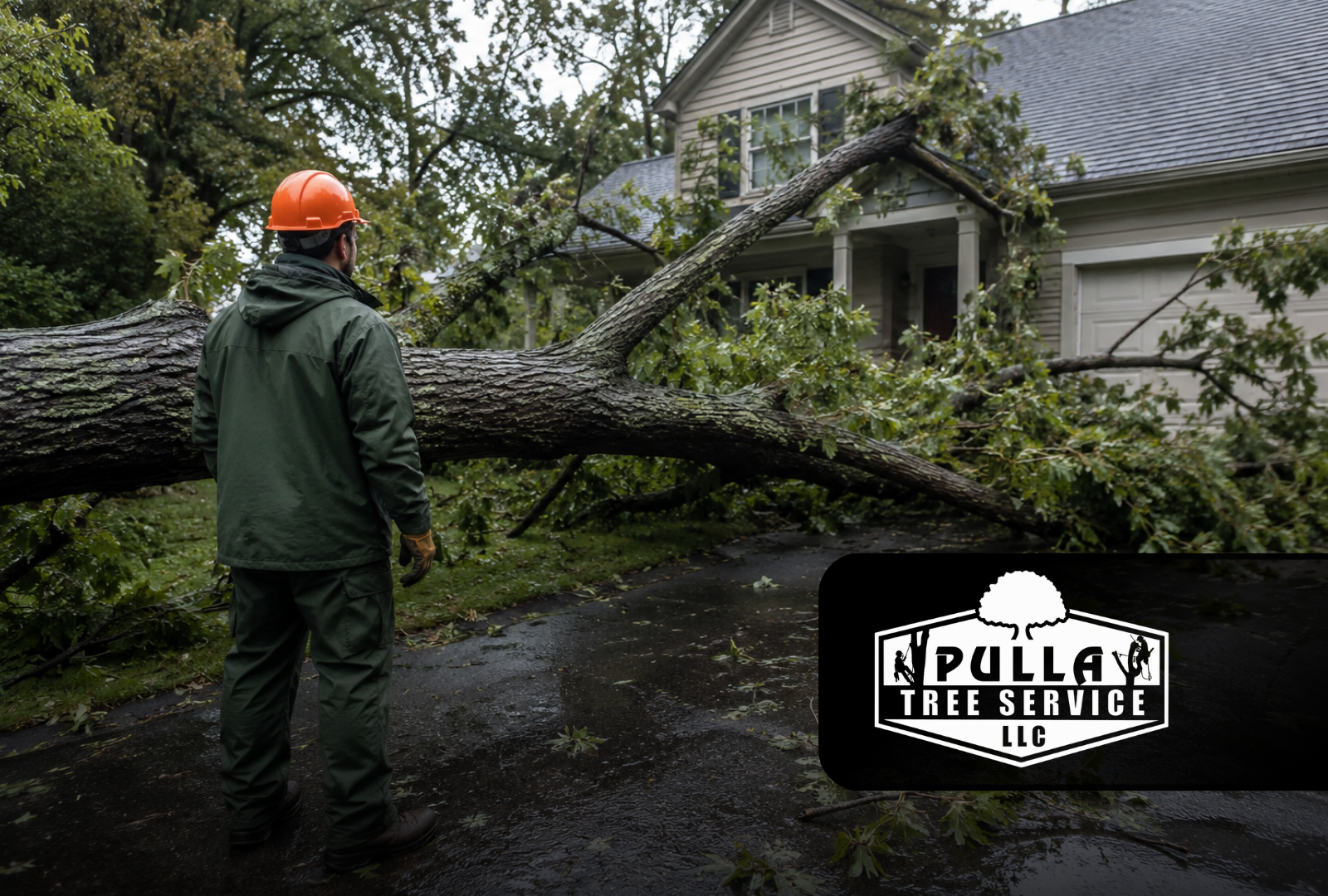 Emergency services for fallen trees after severe storm damage